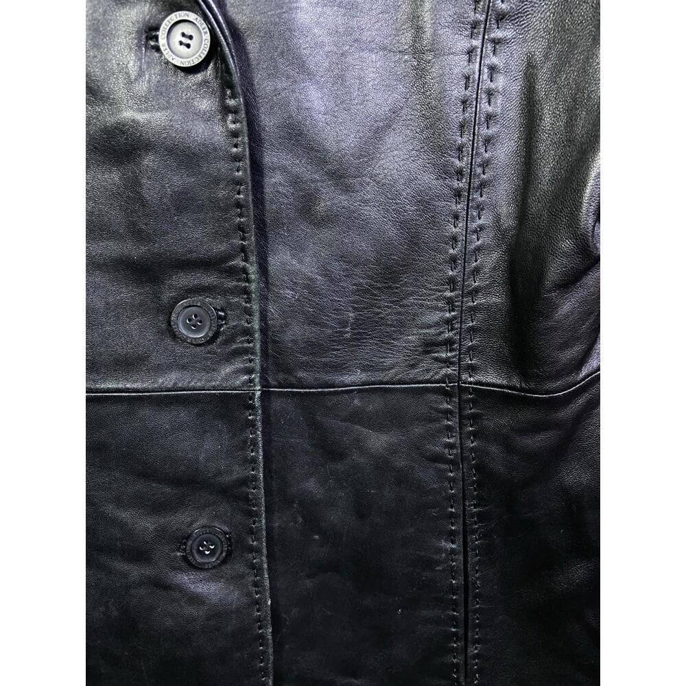Adler Collection Leather Jacket Women’s Sz Large Black Genuine Lambskin Zip READ - Picture 4 of 16